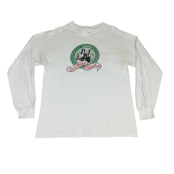 Vintage 1989 Charlie Mitchell Saint Patrick's 5K Run White Large - Picture 1 of 11